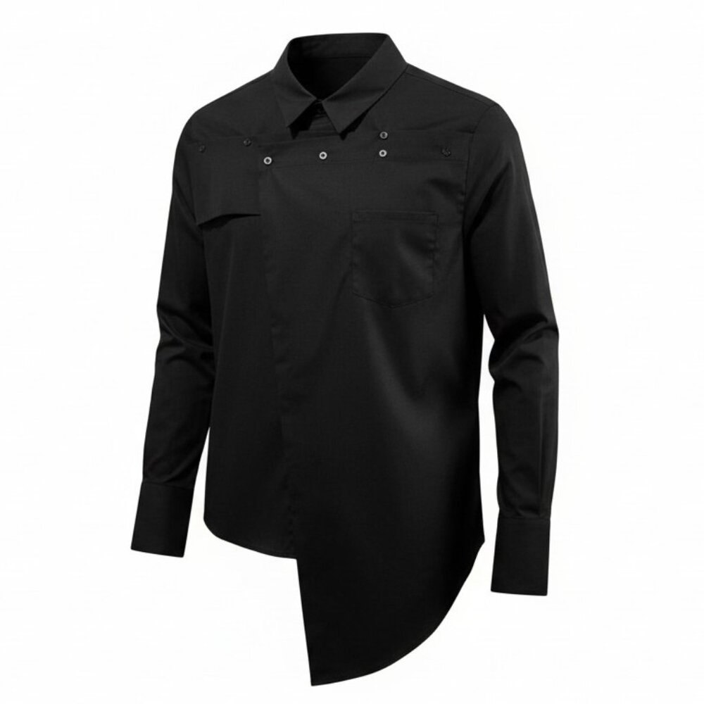 Asymmetrical Collar Shirt